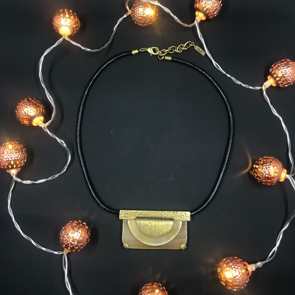 Silpada Eclipse Brass leather and horn necklace - Picture 9 of 17